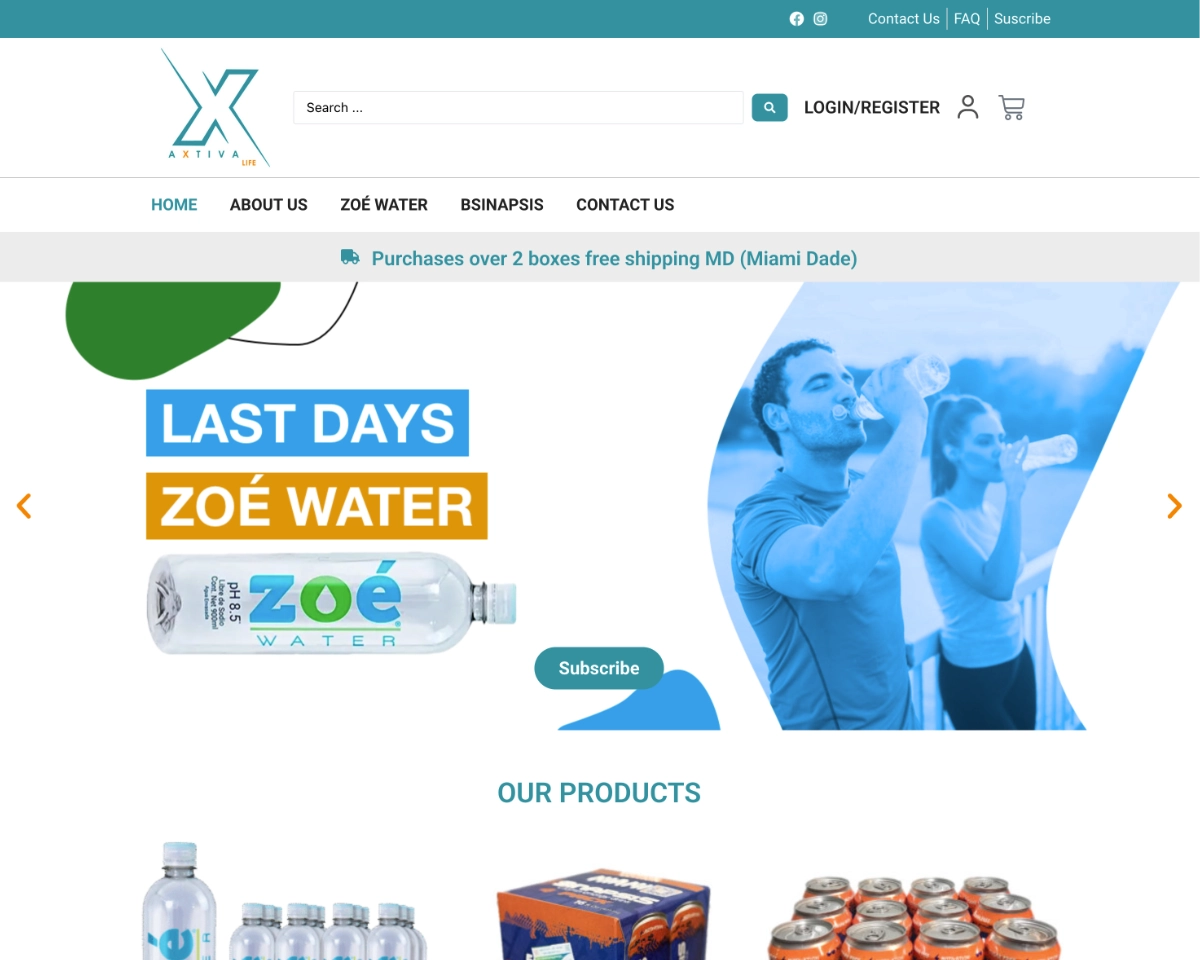 Tienda online de Axtiva Life