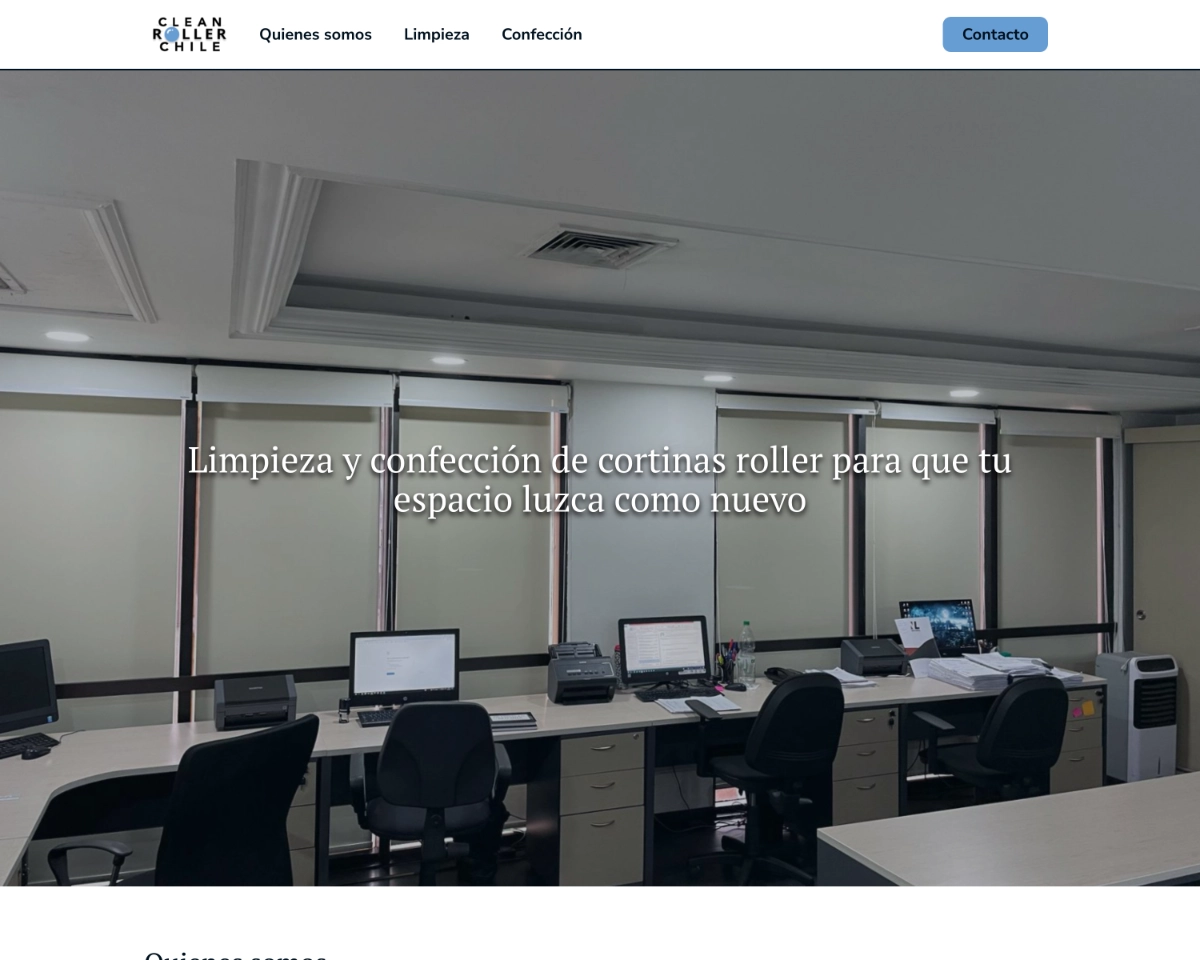 Sitio web de Clean Roller Chile